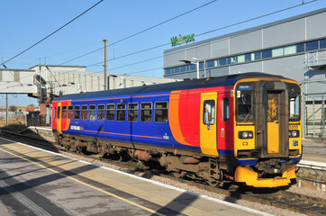 Fototapeta premium Class 153 Diesel Railcar at Peterborough