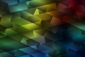 Fototapeta premium Dark Multicolor vector background in polygonal style.