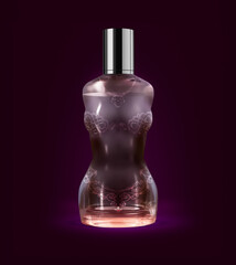 Woman-shaped perfume flask