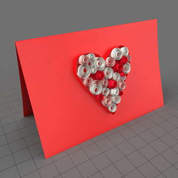 Standing Valentines card 3