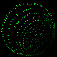 Modern technology concept binary code digital background