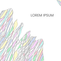 Vector abstract template. Hand draw frame. Use it as invitation, greeting card, poster, banner, Social Media design post, flyer, cover, placard, brochure and other graphic design