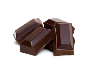 broken bar of dark chocolate