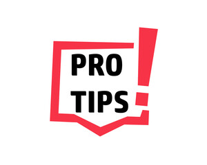 Pro tips sign icon. Clipart image isolated on white background.
