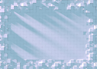 Abstract mosaic background with rays from light