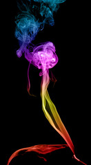 Abstract multicolored smoke