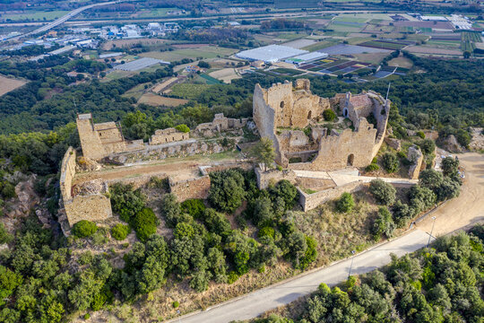 Palafolls Castle in the province of Barcelona Catalonia Spain