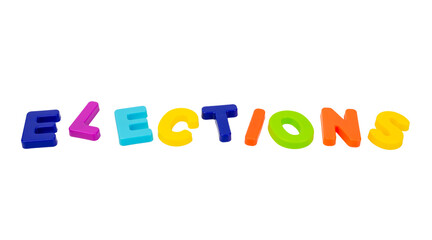 Text ELECTIONS on a white background.