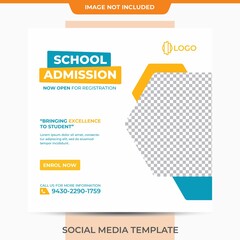 Editable School Admission Template clean minimalist mature style