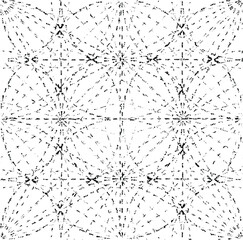 Rough texture. Broken plaster wall effect. Grunge worn damask pattern design. Distressed fabric texture. Overlay texture design. Vector illustration. Eps10.