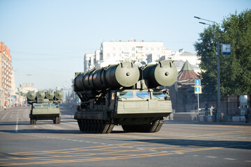 military equipment in the city