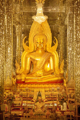 Beautiful Golden Buddha statue in Thailand.
