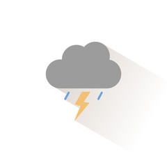 Storm. Isolated color icon. Weather vector illustration