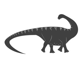 Little apatosaurus cartoon baby. Jurassic period dinosaur icon isolated on white, apatosaurus vector illustration