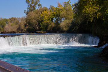 Manavgat Waterfall in Turkey. It is very popular tourist attraction.