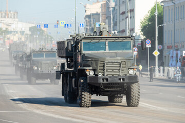 military equipment in the city