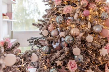 Fototapeta premium christmas decoration on the beach