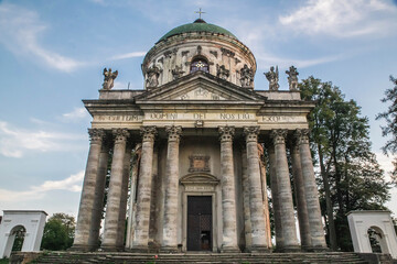 Facade of Church of the Exaltation of the Holy Cross and St. Joseph in Ukraine
