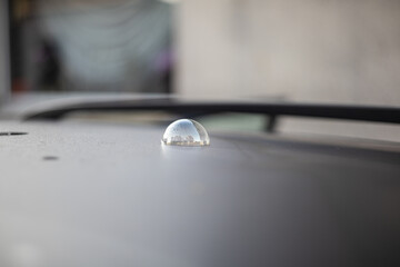 soap bubble on the car roof
