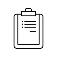 Medical Slip Clipboard with the paper line icon