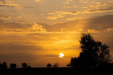 Sunrise in polish autumn 
