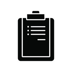 Medication Slip Clipboard glyph icon