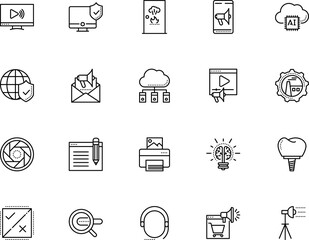 technology vector icon set such as: tool, guard, privacy, download, dentist, announcement, customer, medicine, implantation, secretary, artificial, frame, shower, shutter, telemarketing, pc, desk