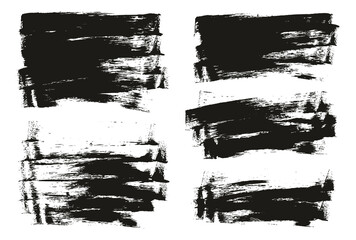 Flat Sponge Thin Artist Brush Long Background Mix High Detail Abstract Vector Background Mix Set 