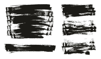 Flat Sponge Thin Artist Brush Long Background Mix High Detail Abstract Vector Background Mix Set 