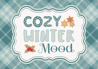 Cozy Winter Mood fancy cartoon vector illustration