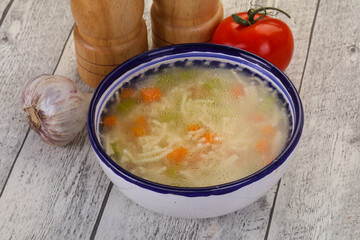 Chicken soup with noodles