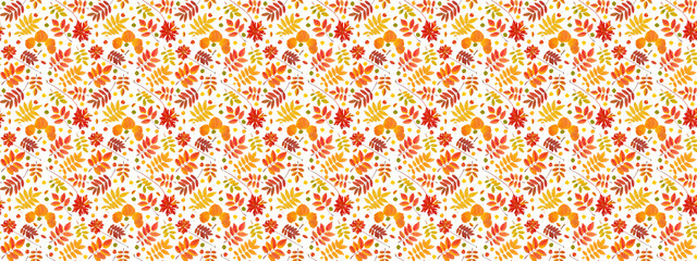 Colorful pattern of natural autumn leaves