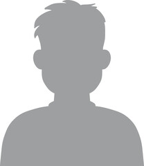 Hand drawn, modern, man avatar profile icon (or portrait icon). User flat avatar icon, sign, profile male symbol