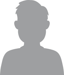 Hand drawn, modern, man avatar profile icon (or portrait icon). User flat avatar icon, sign, profile male symbol