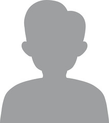 Hand drawn, modern, man avatar profile icon (or portrait icon). User flat avatar icon, sign, profile male symbol
