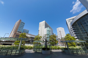 Obraz na płótnie Canvas 大阪駅前の都市風景