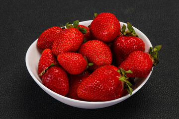 Sweet strawberry in the bowl