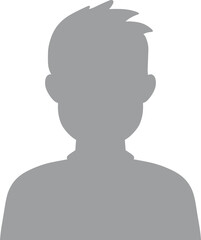 Hand drawn, modern, man avatar profile icon (or portrait icon). User flat avatar icon, sign, profile male symbol