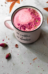 Beet root latte with coconut milk