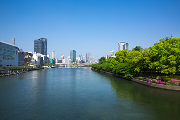 Fototapeta na wymiar 大阪天満の都市風景