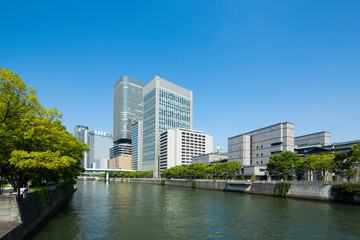 Fototapeta na wymiar 大阪中之島の都市風景