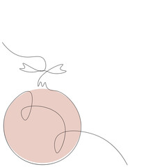 Christmas decoration element ball. Vector illustration