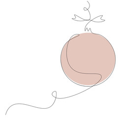 Christmas decoration element ball. Vector illustration