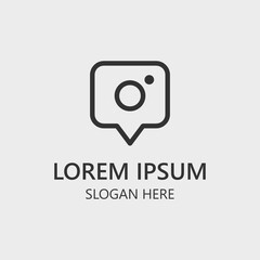 camera message talk chat logo vector logo template