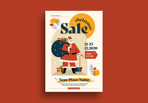 Christmas Sale Event Flyer Layout