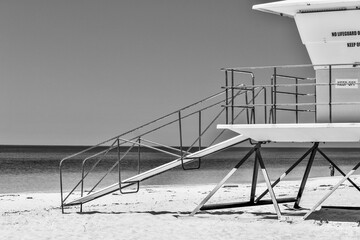 Lifeguard tower monochrome