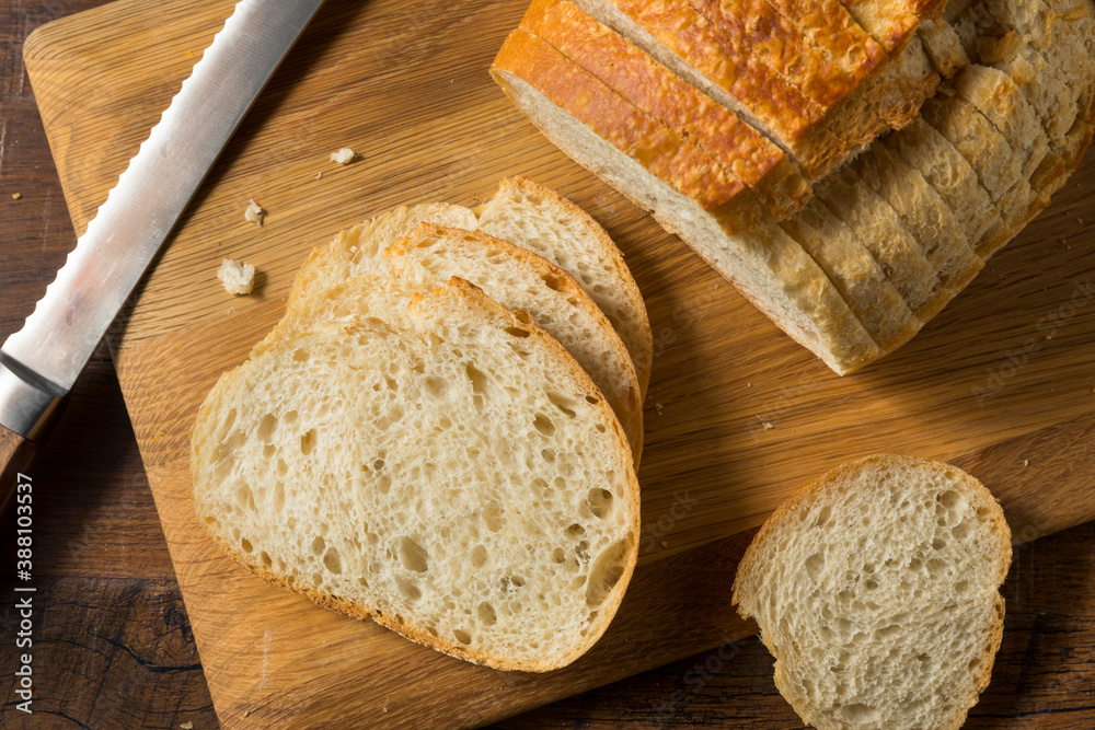 Wall mural homemade organic sliced sourdough bread