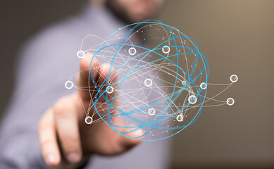 Digital Network and data concept.