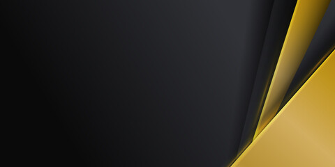 Abstract of futuristic technology yellow black presentation background