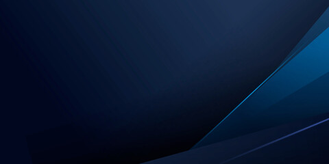 Obraz premium Blue black abstract background with lights and geometric triangles. Suit for social media post stories and presentation template.